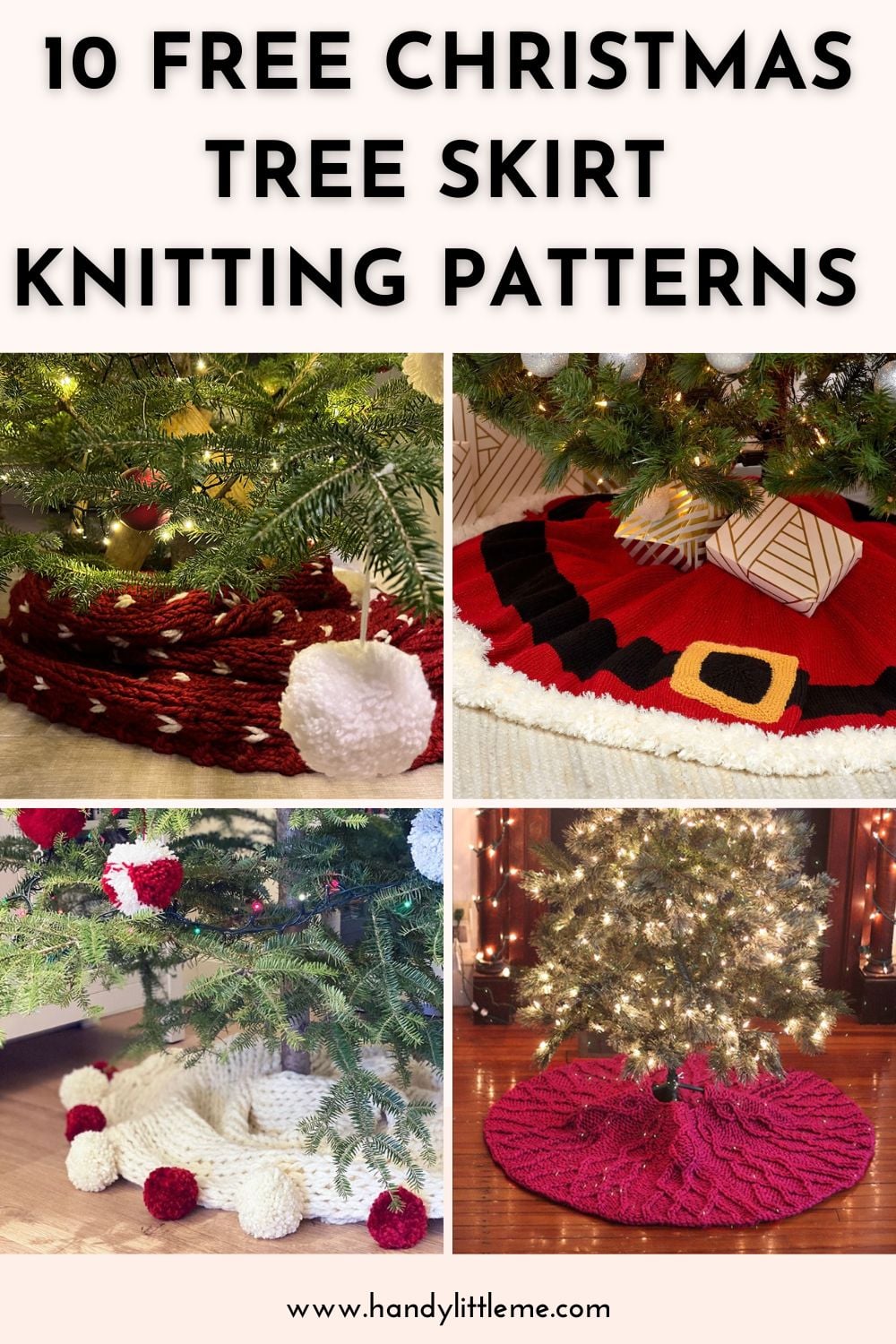 10 Free Christmas Tree Skirt Knitting Patterns