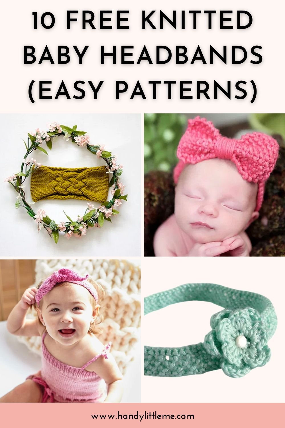10 Free Knitted Baby Headbands