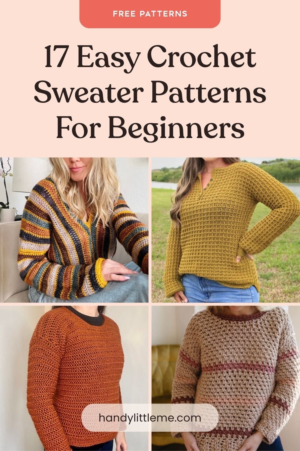17 Easy Crochet Sweater Patterns For Beginners