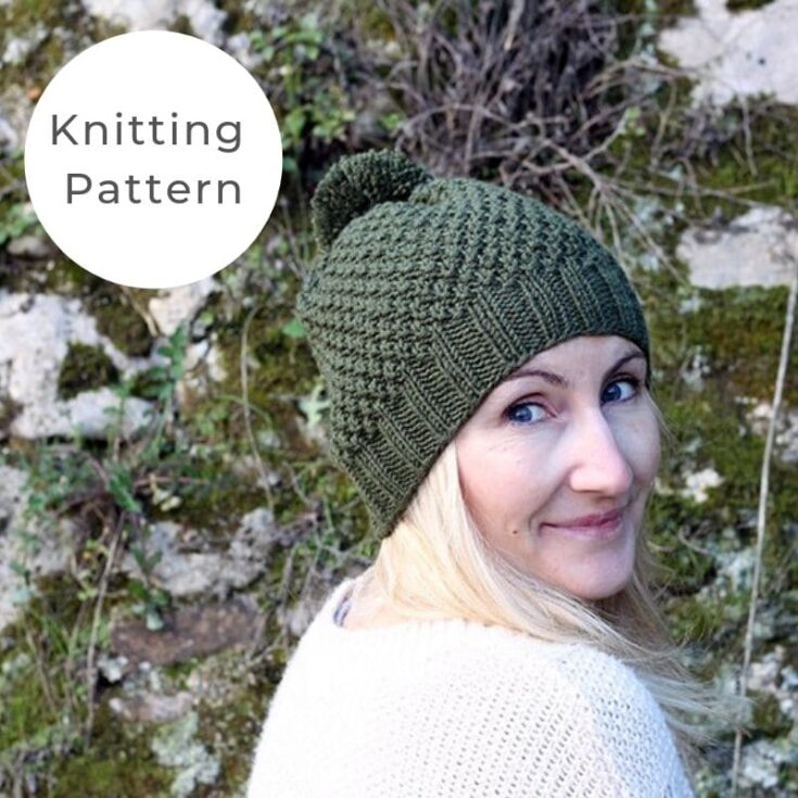 Irish moss stitch hat pattern