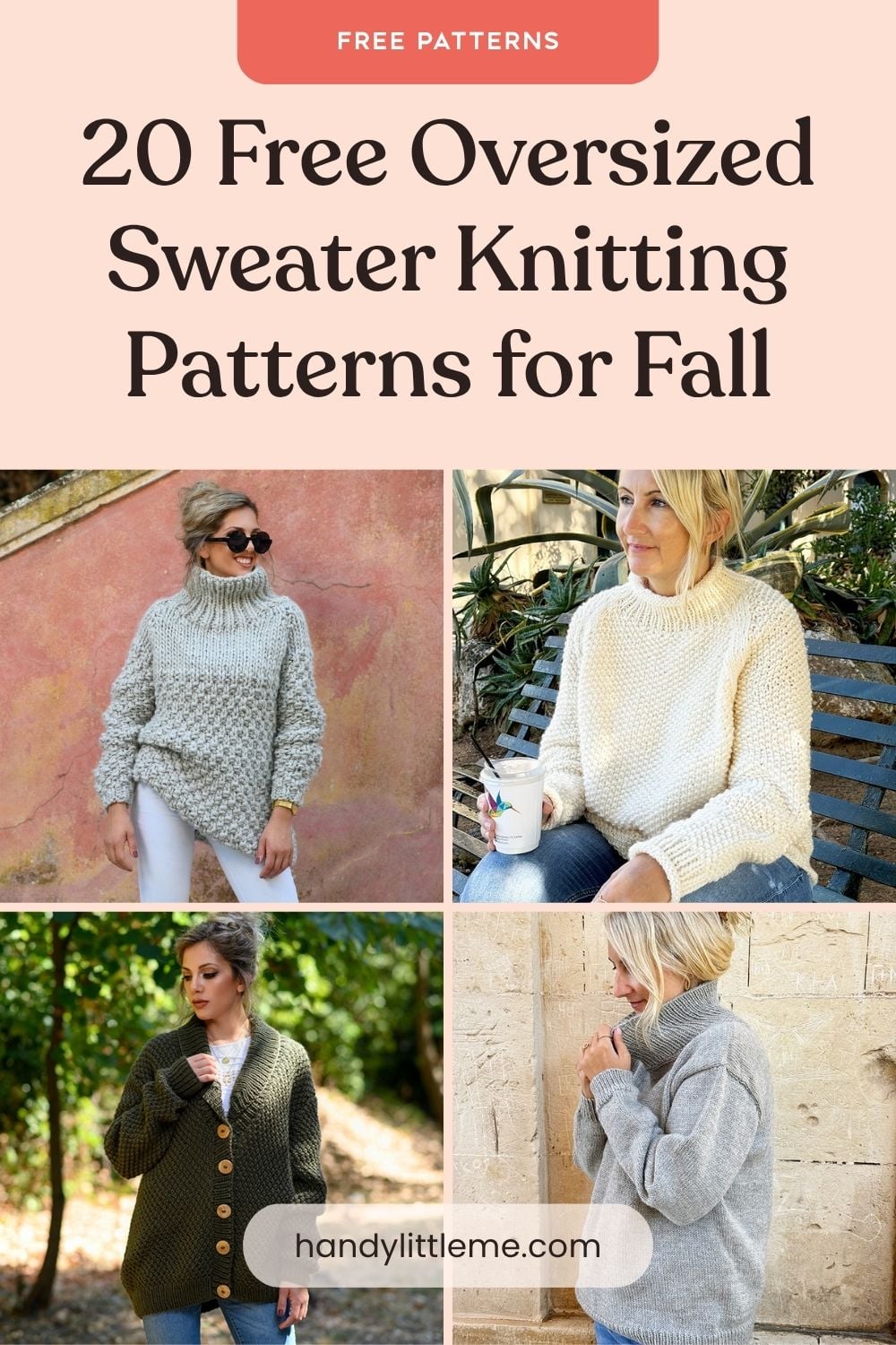 20 Free Oversized Sweater Knitting Patterns for Fall