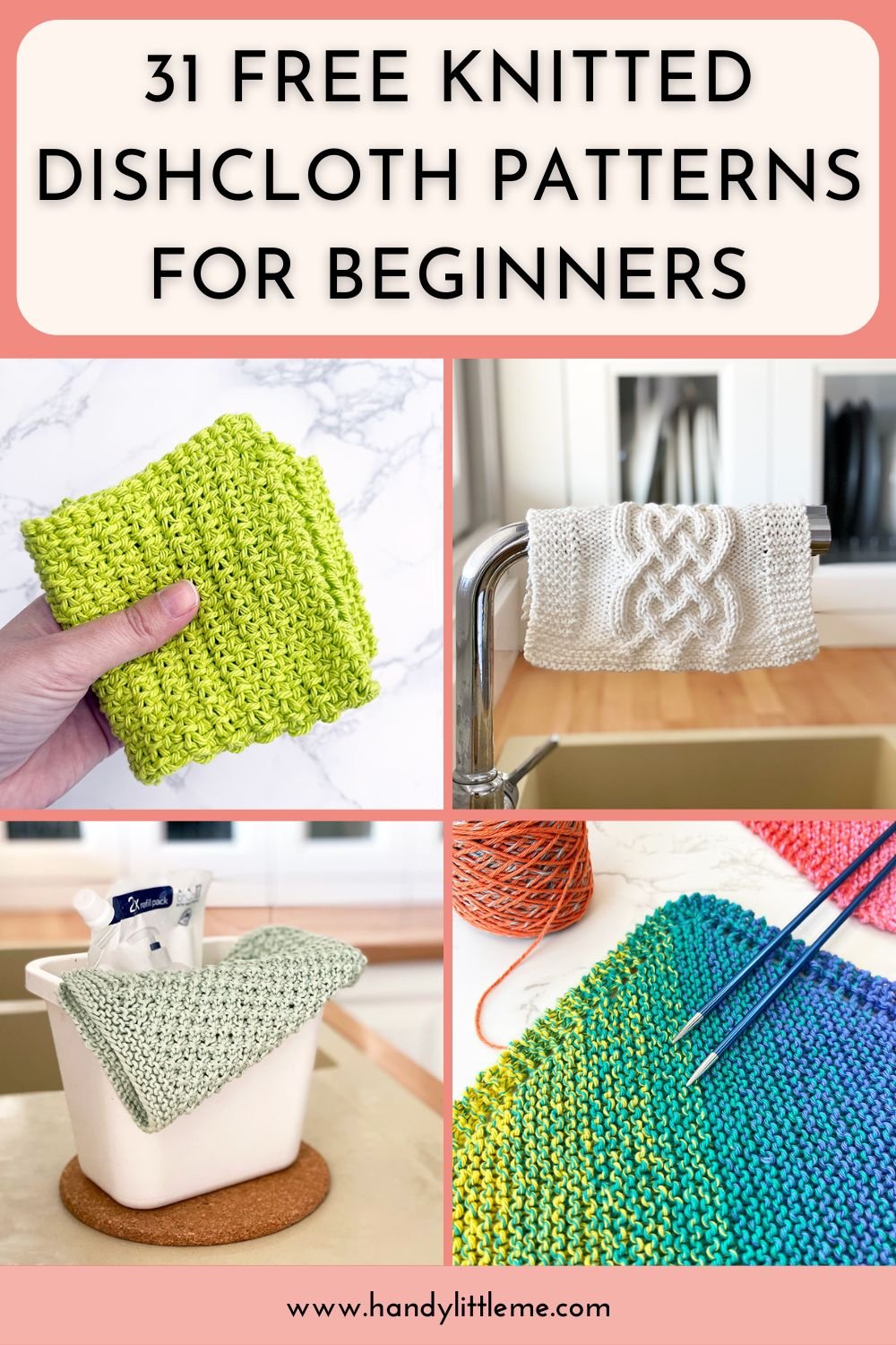 31 Free Knitted Dishcloth Patterns For Beginners