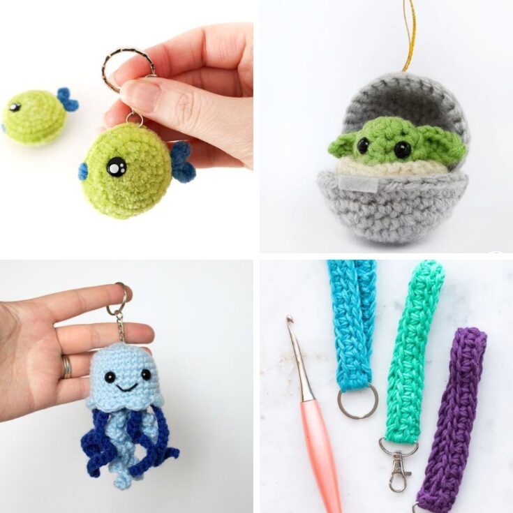 60 Free Crochet Keychain Patterns feat image