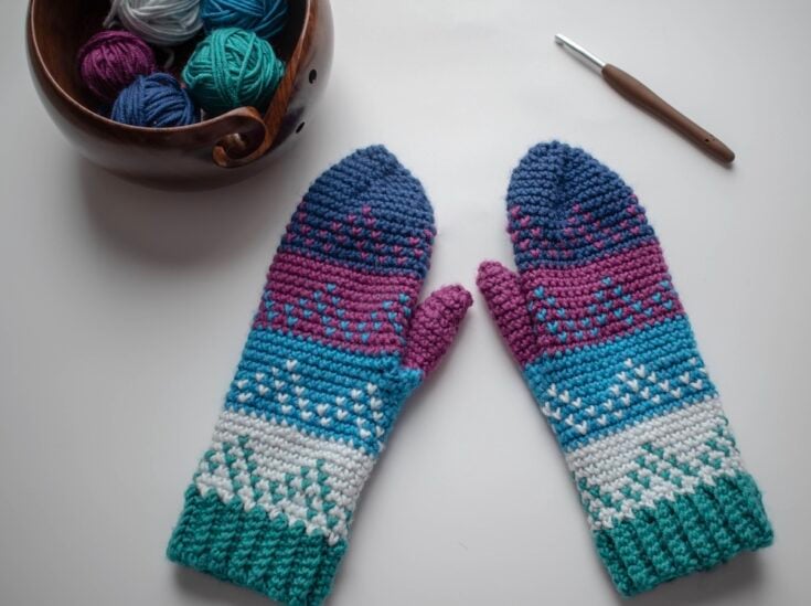 Andes Fair Isle Mittens - Free Pattern by A Purpose And A Stitch