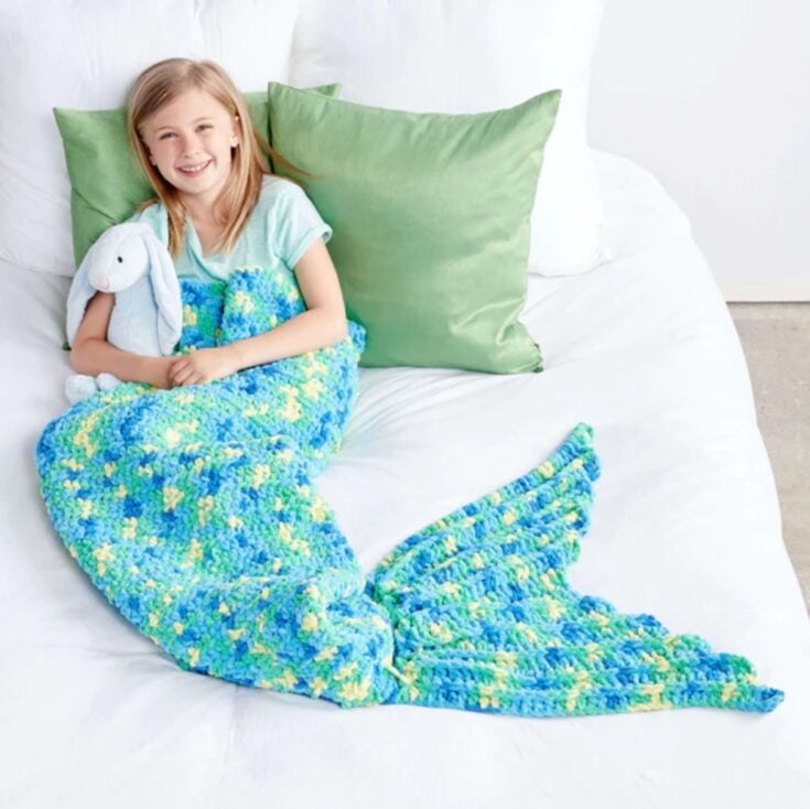 BERNAT MY MERMAID CROCHET SNUGGLE SACK by Yarnspirations