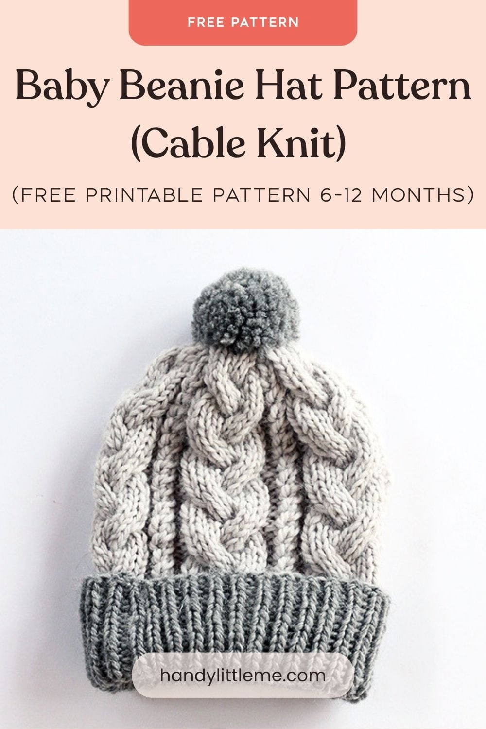Baby Beanie Hat Pattern Cable Knit