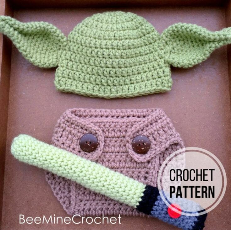 Baby Yoda Inspired Newborn Outfit by Bee Mine Crochet