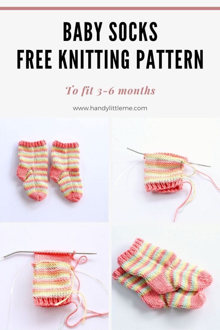 Baby socks free knitting pattern