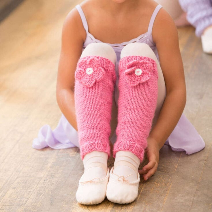 Image for Ballerina Bloom Leg Warmers by Red Heart Yarns