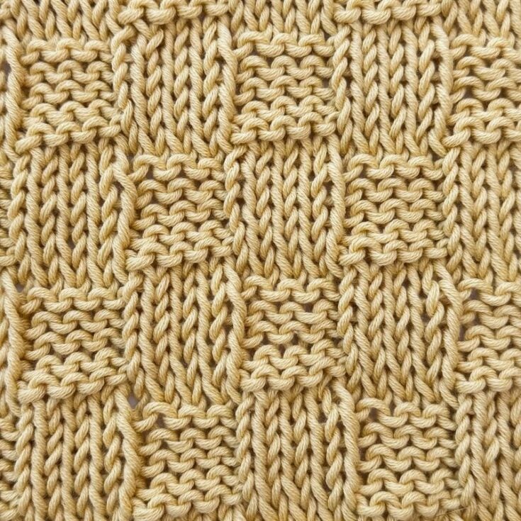 Image for Basket Weave Knit Stitch (Free Printable)