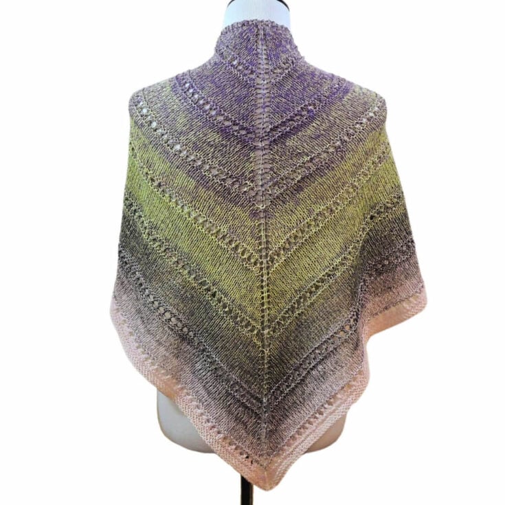 Beautiful Easy Triangle Shawl Knitting Pattern for the Spring Season by Jessie At Home