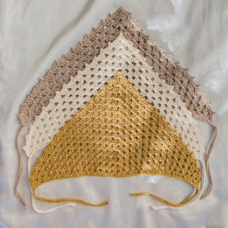 Image for Beginner Crochet Granny Triangle Bandana by HayHay Crochet