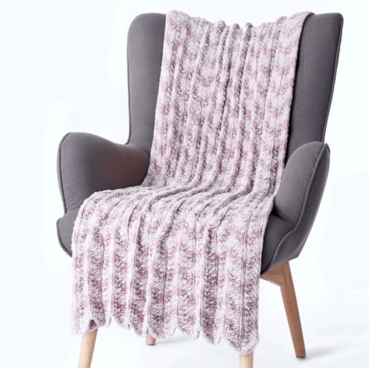 Bernat Chevron Knit Afghan Pattern by Yarnspirations