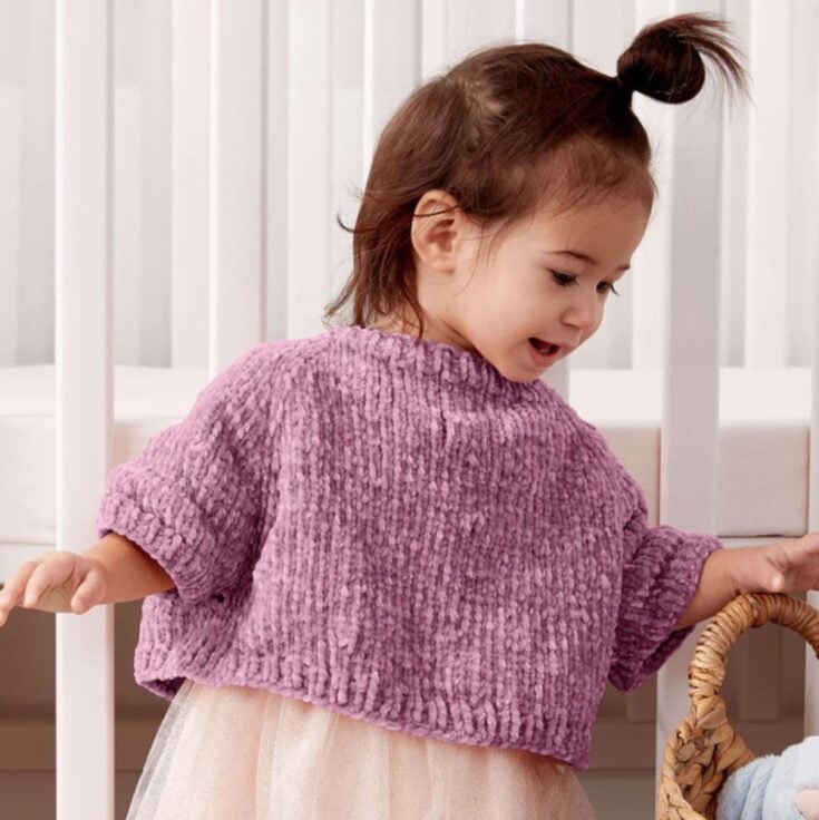 Image for Bernat Knit Poncho Pullover Pattern by Yarnspirations