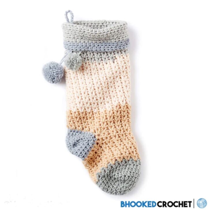 Bernat Pop! Crochet Christmas Stocking by BHOOKED CROCHET