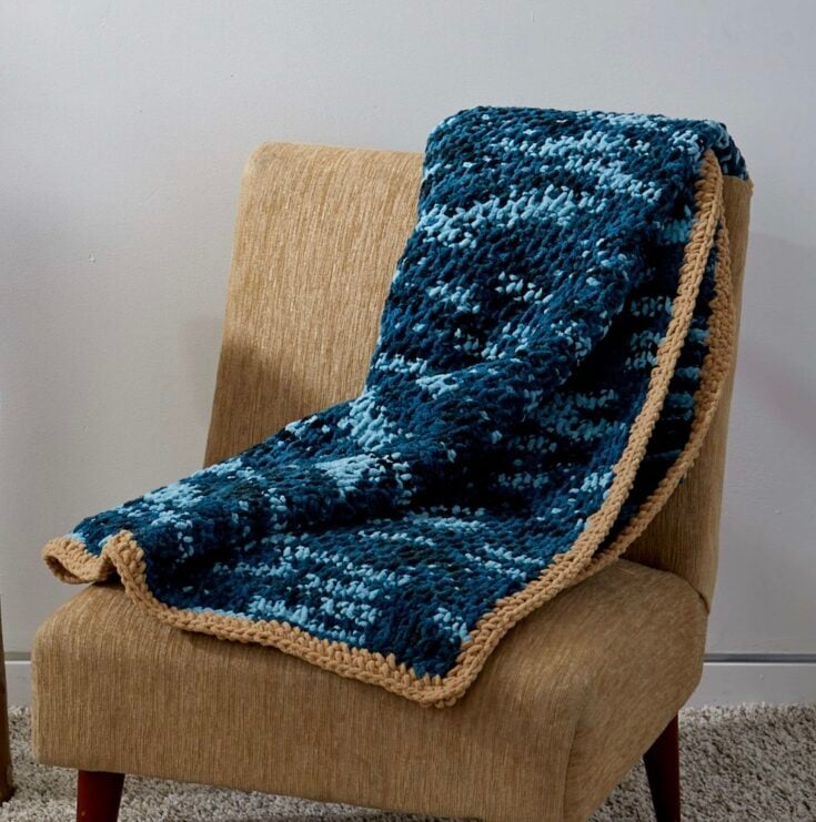 Bernat Tunisian Honeycomb Crochet Blanket by Yarnspirations