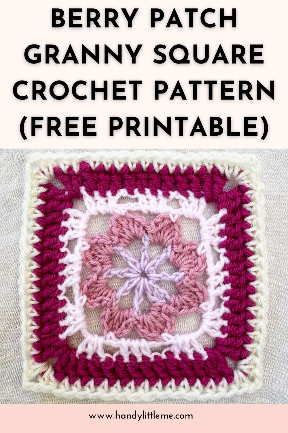 Berry Patch Granny Square Crochet Pattern