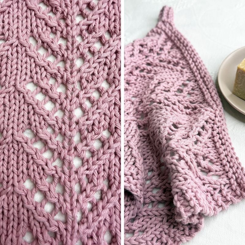 Blush ballrooom knitted dishcloth