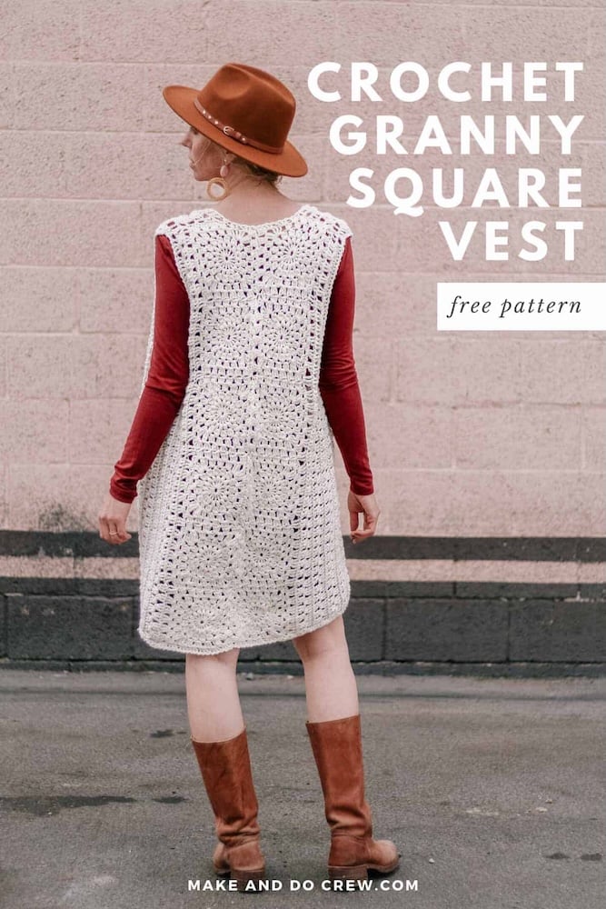 Image for Bohemian Crochet Vest Pattern - Free by Make And Do Crew