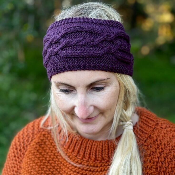 Braided Oak cable knit headband feat image