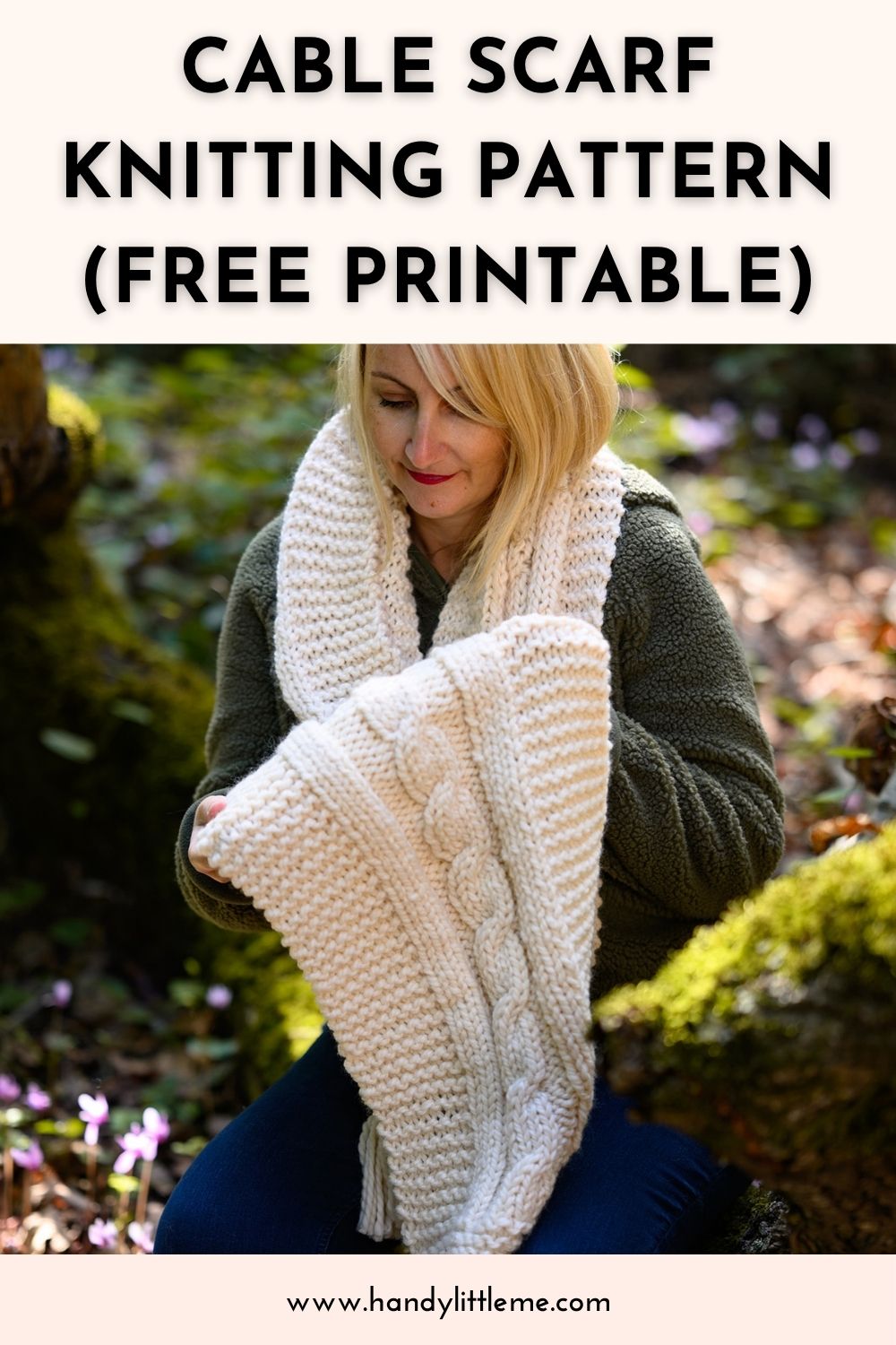 Cable Scarf Knitting Pattern Free Printable