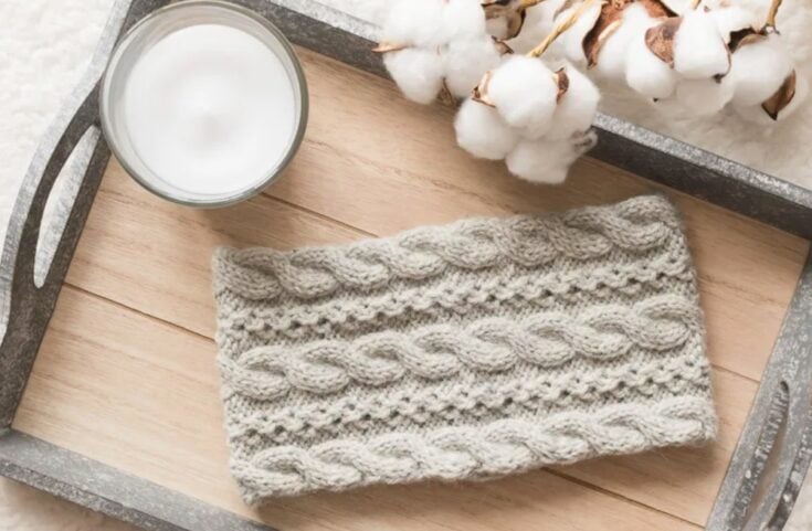Image for Cables And Lace Headband by Mirella Moments