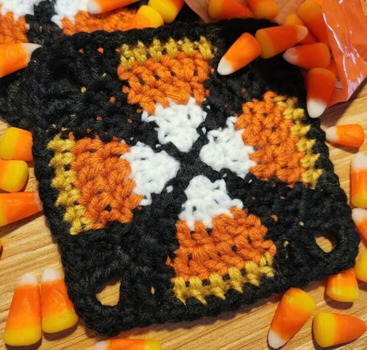 Candy Corn Granny Square by Jack Evil