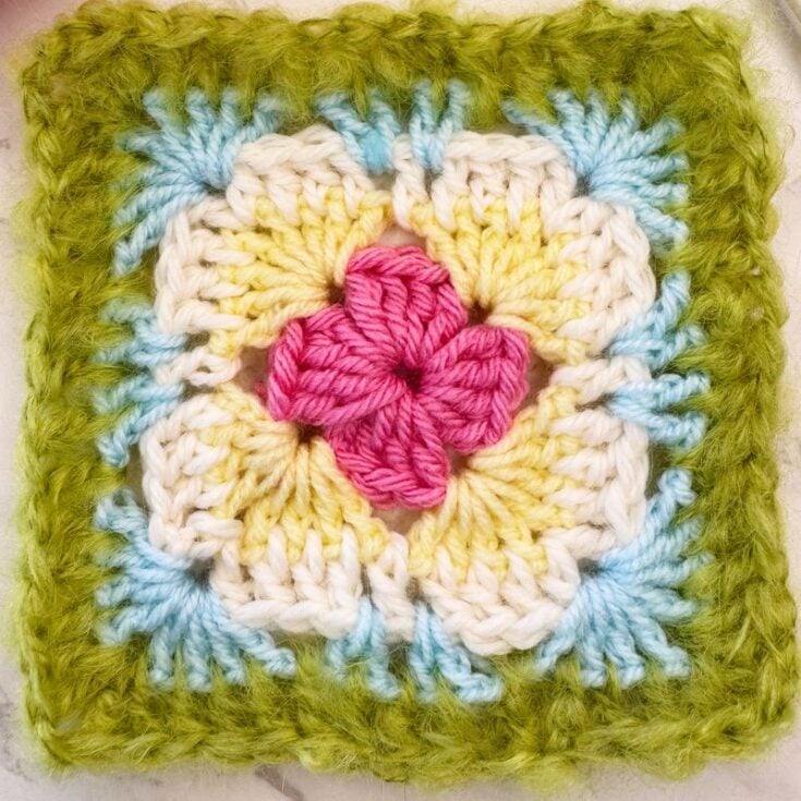 Carnival Confetti Crochet Granny Square feat image