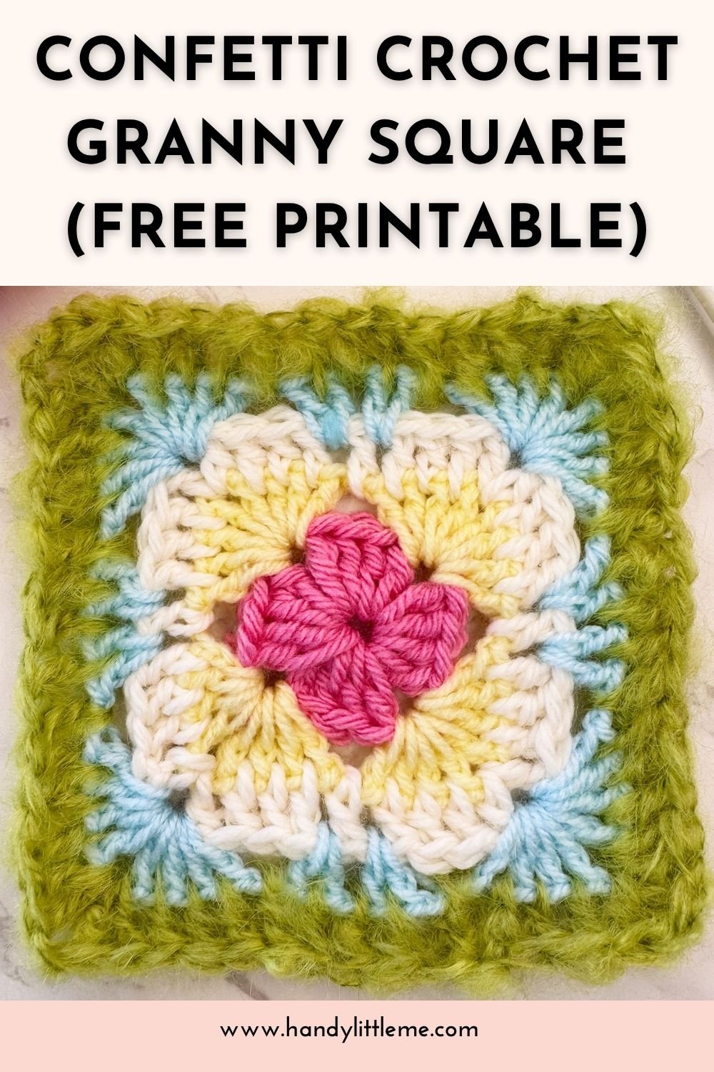 Carnival Confetti Crochet Granny Square