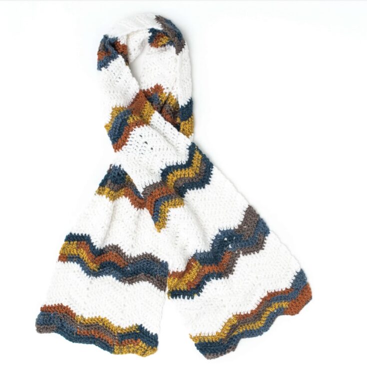 Caron Chevron Stripes Scarf by Yarnspirations