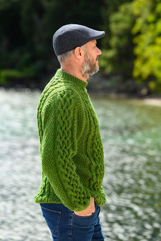Celtic cable aran sweater knitting pattern