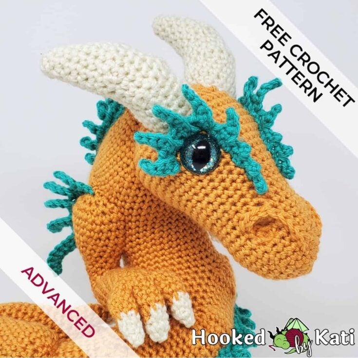 Charlie the Celestial Dragon | Free Crochet Pattern by Hooked by Kati