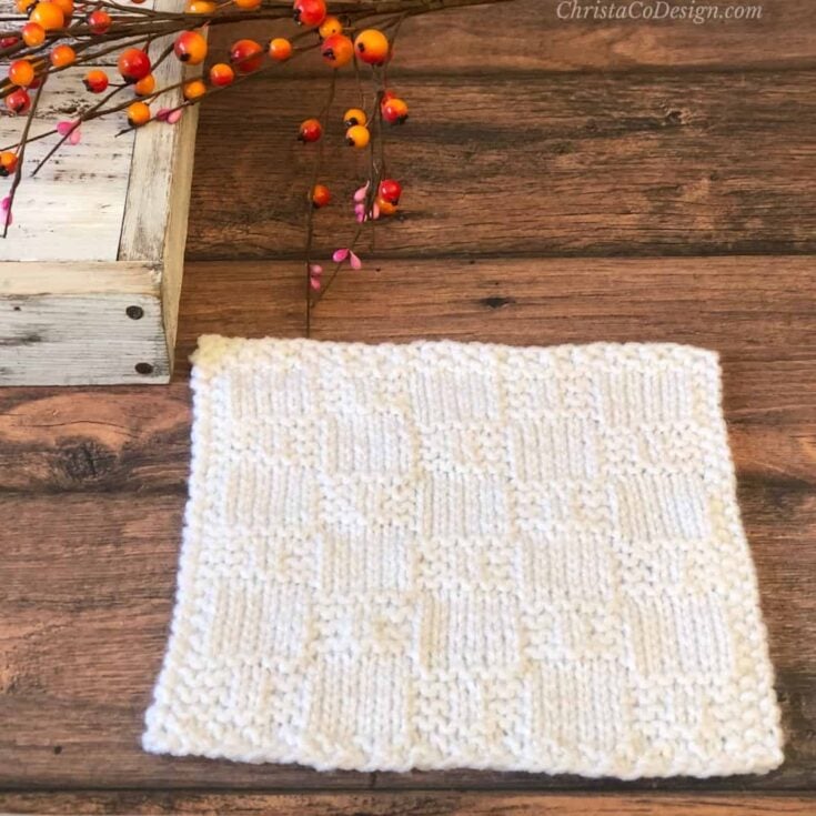 Checked Square Free Checkerboard Knitting Pattern by Christa Co Design