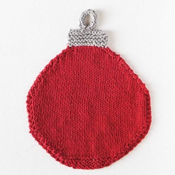 Christmas Bauble Washcloth by Emily Ringelman
