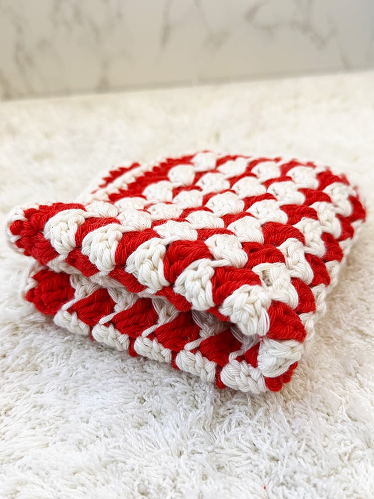 Christmas crochet dishcloth