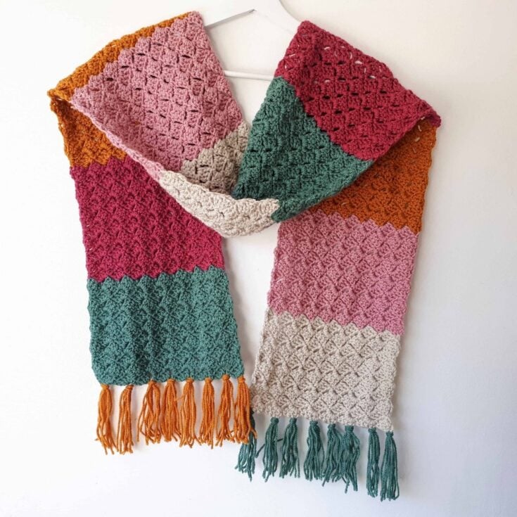 Color Block Scarf by Annie Design Crochet