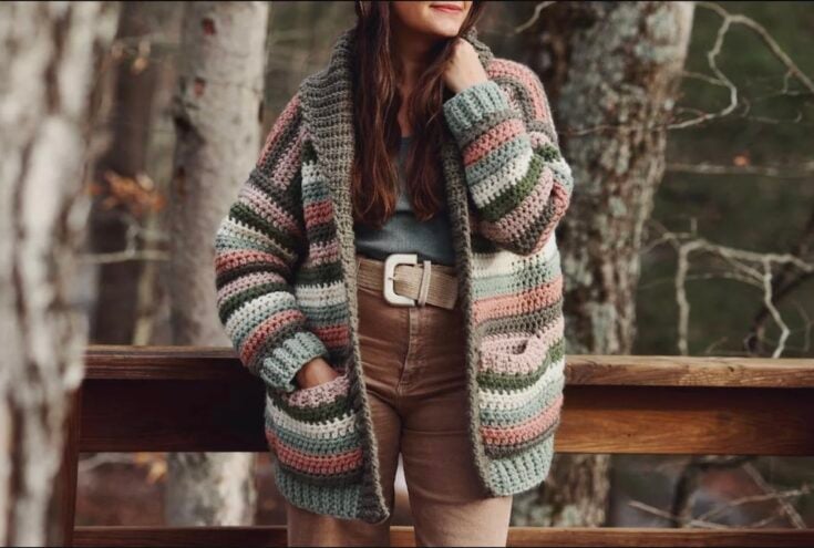 Colorstripe Cardigan by Two Of Wands
