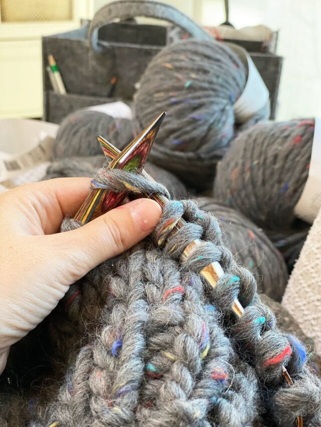 Chunky Turtleneck Sweater Knitting Pattern - Handy Little Me