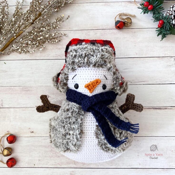 Cozy Snowman Free Crochet Pattern by Spin A Yarn Crochet