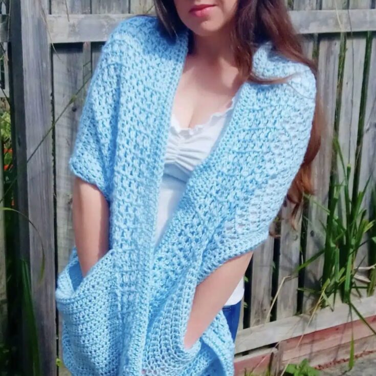 Crochet A Perfectly Pretty Pocket Shawl by Selina Veronique Crochet