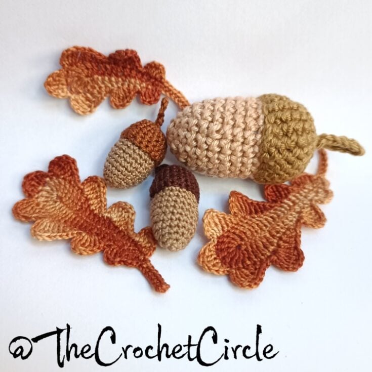 Crochet Acorn and Oak Leaf by The Crochet Circle