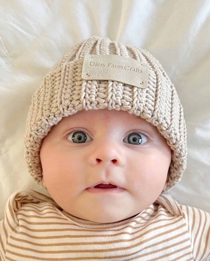 Crochet Baby James Beanie by Daisy Farm Crafts