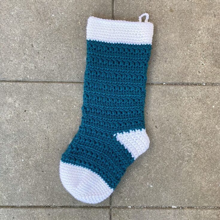 Crochet Christmas Stocking Free Pattern by Simply Hooked By Janet