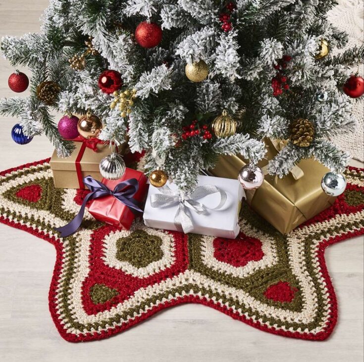 Crochet Christmas Tree Skirt by Spotlight