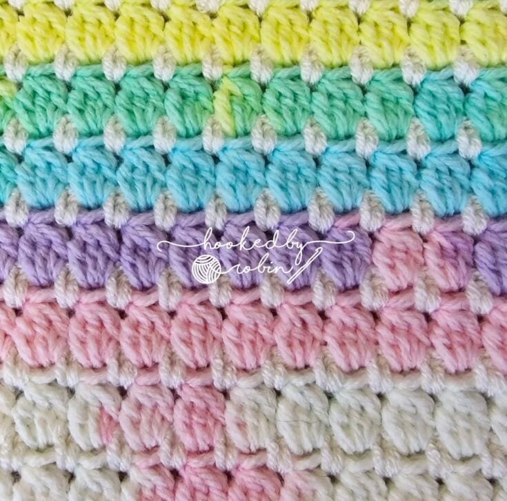 Crochet Cluster Stitch by Hooked by Robin