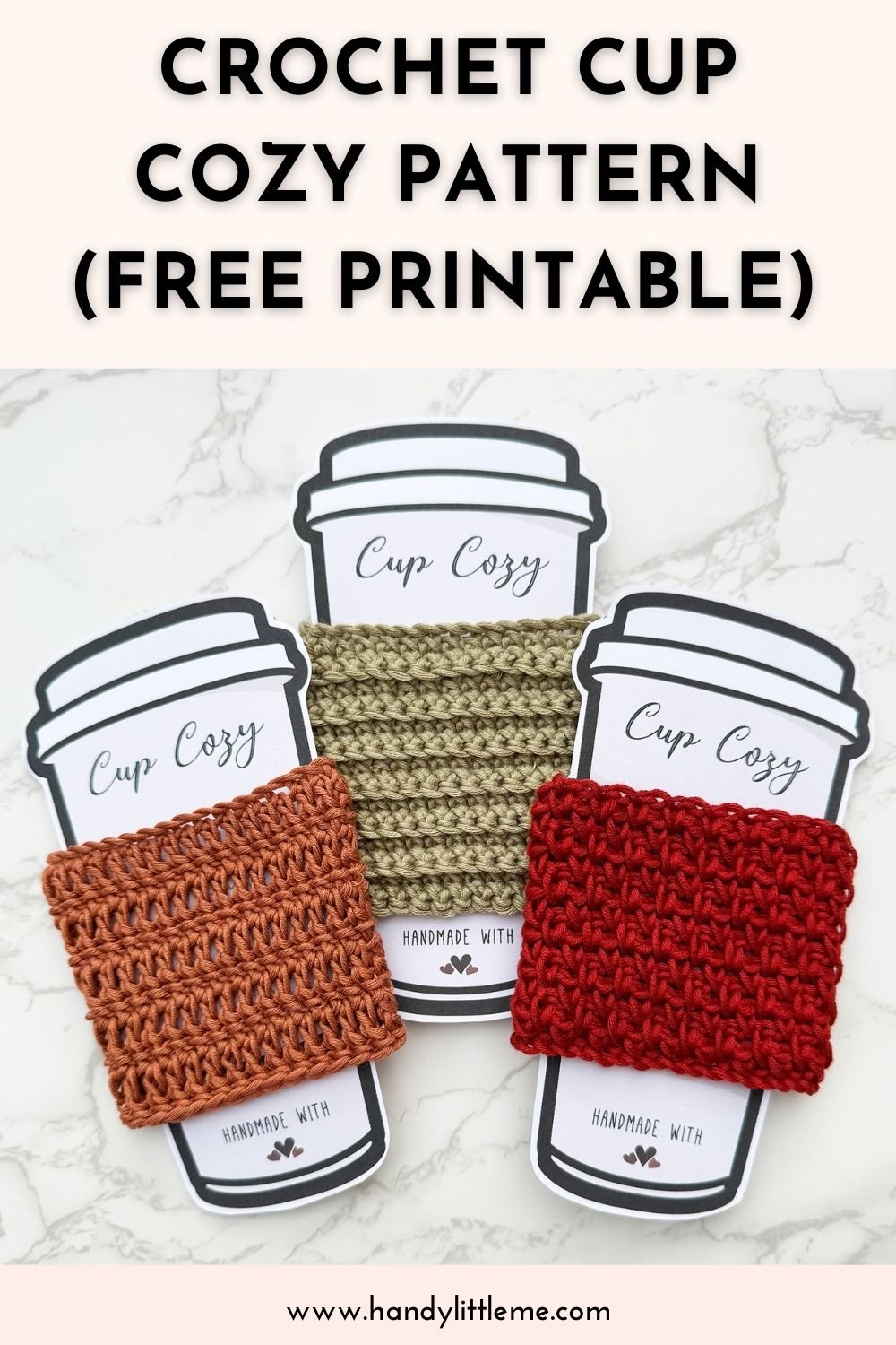 Crochet Cup Cozy Pattern (Free Printable)