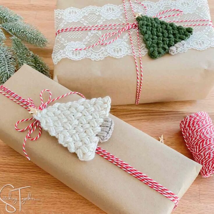 Crochet Flat Christmas Tree Pattern by Stitching-Together