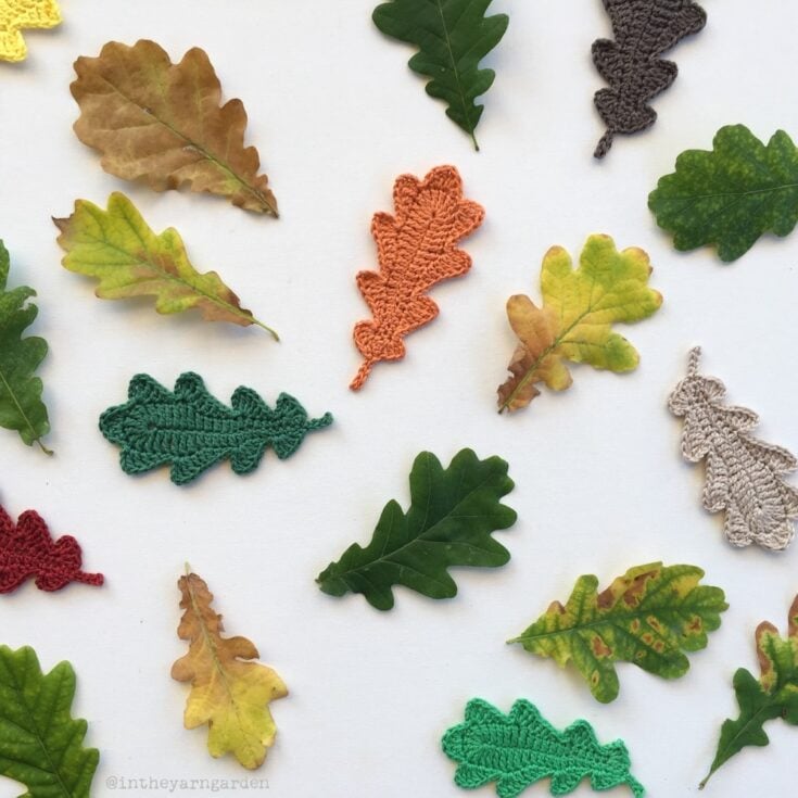 Crochet Oak Leaves by In the Yarn Garden