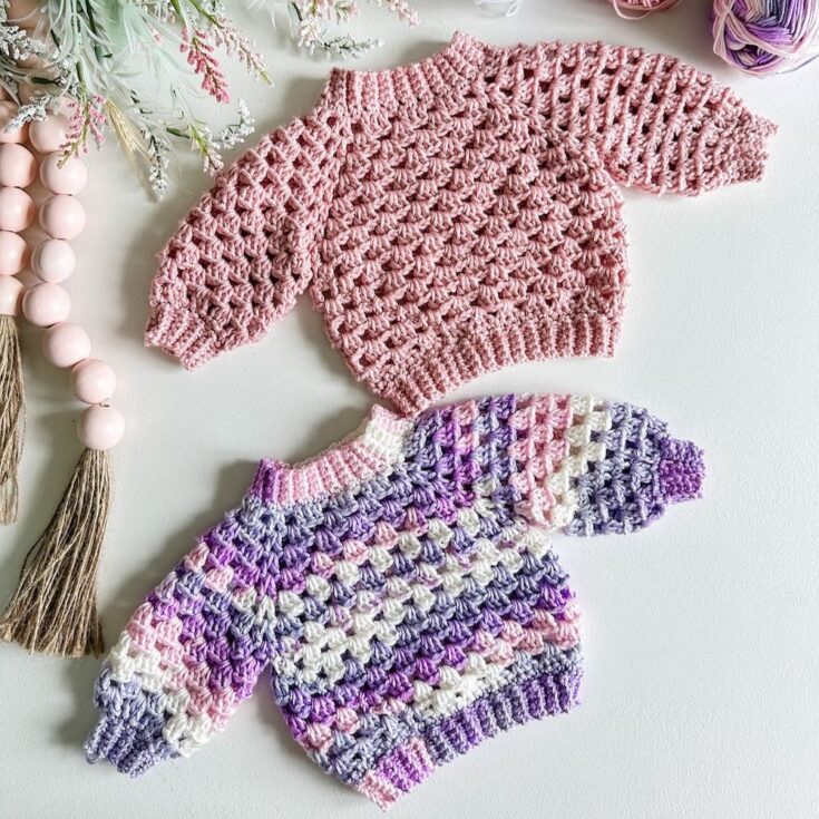 Crochet Raglan Sweater For Children by MJ's Off The Hook Designs