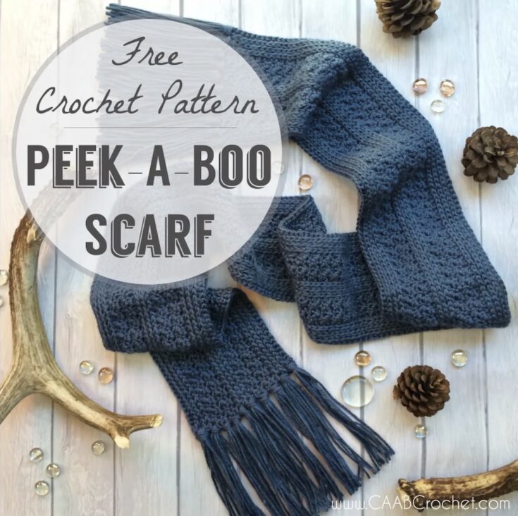 Crochet Scarf Pattern - Peek-A-Boo Scarf by CAAB Crochet